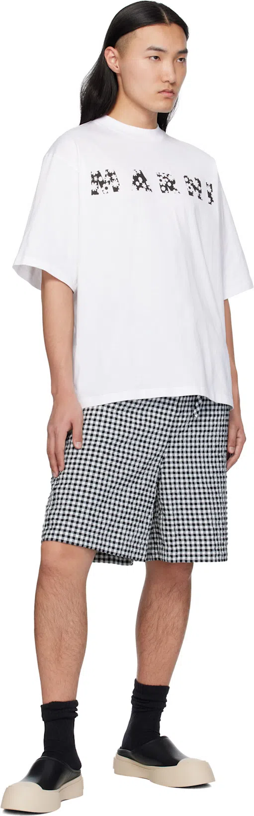 MARNI Closed Toe Platform Sneakers With Contrasting Sole In Black