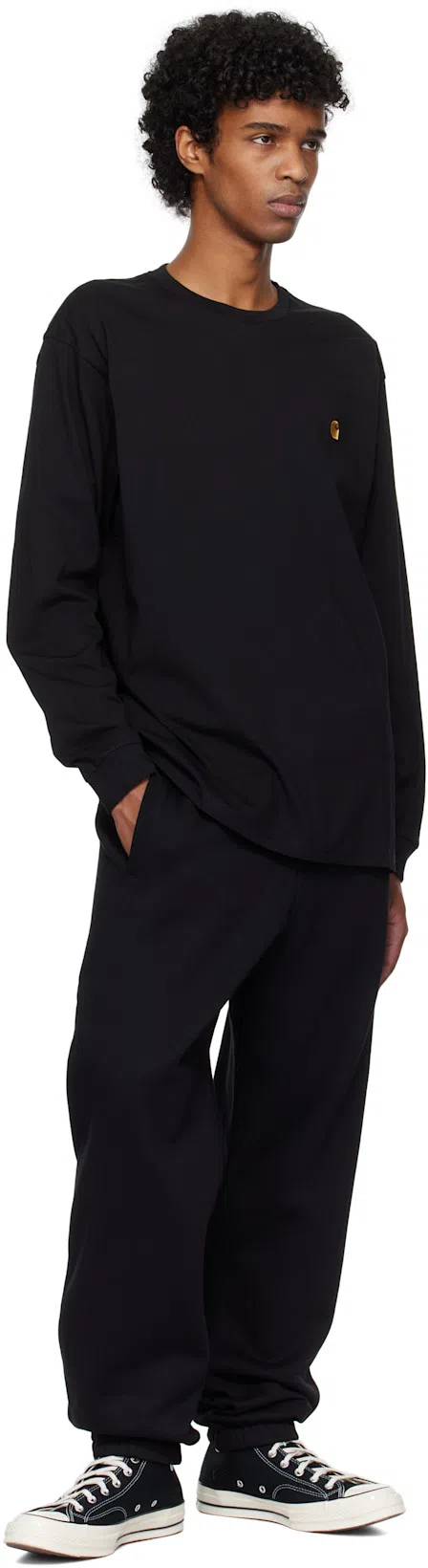 CARHARTT Men's American Script Sweatshirt In Black