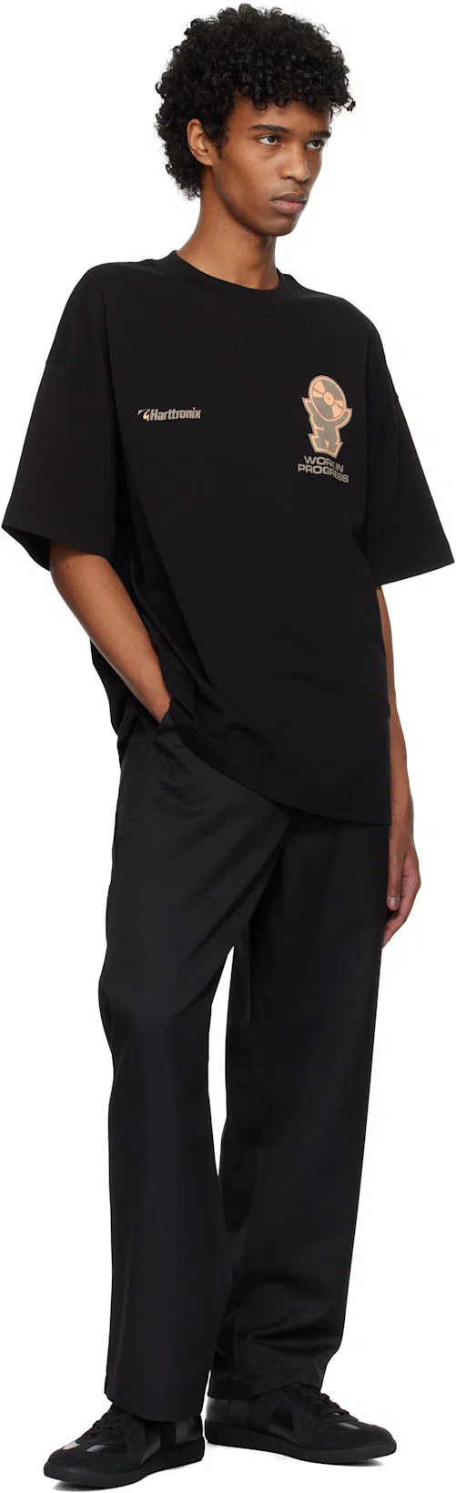 MAISON MARGIELA Low Top Sneakers Featuring Suede Panels In Black