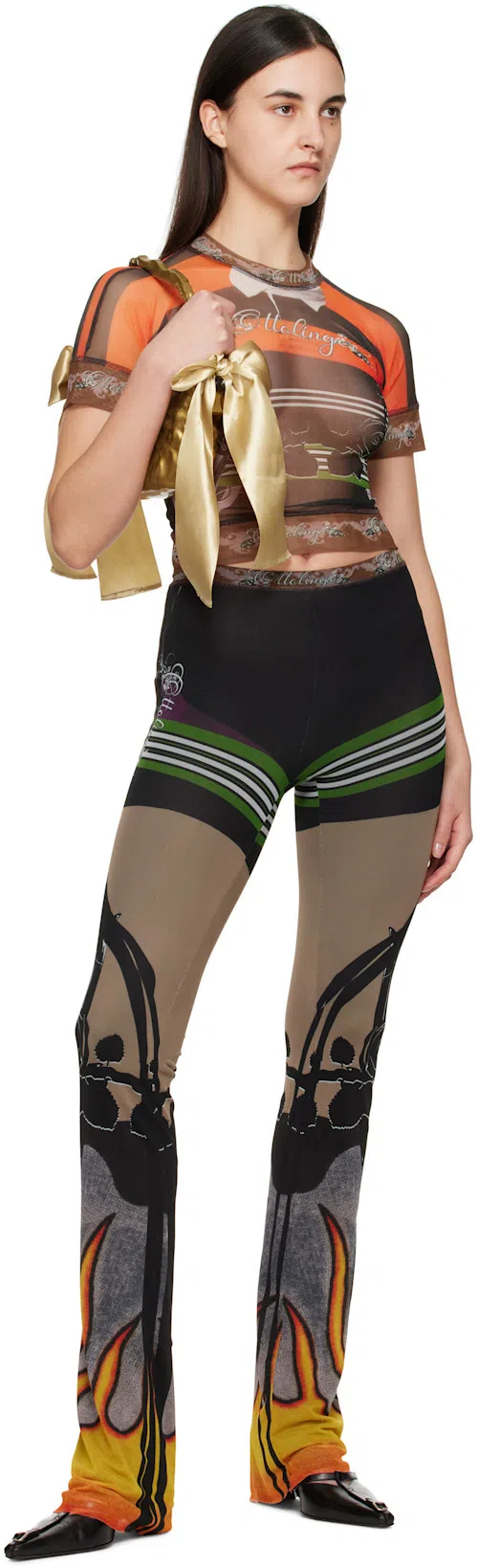 OTTOLINGER Women S Mesh T-shirt Polo Print