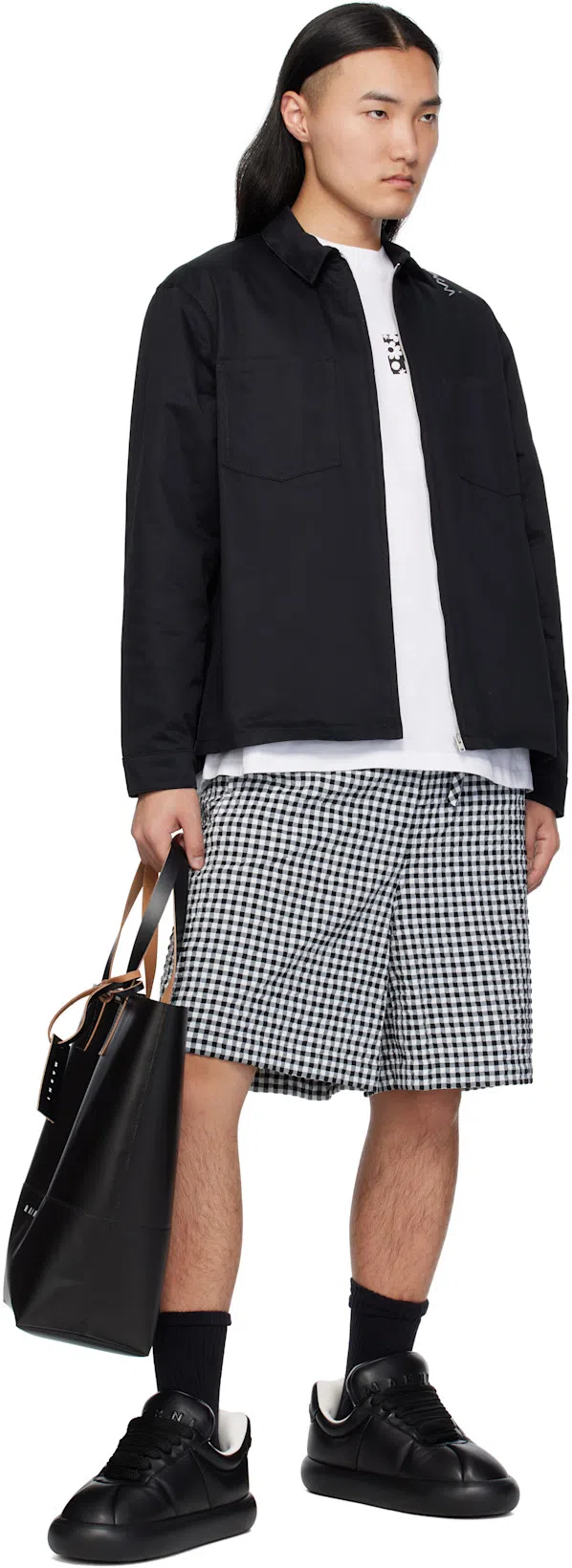 MARNI Puffy Low-top Lace-up Sneakers In Black