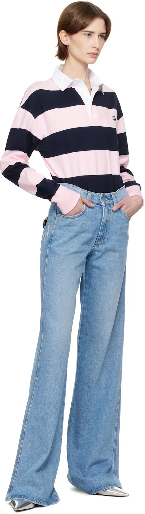 TOTÊME Toteme Pointed Toe Metallic Faux Leather Pump In Mirror Silver