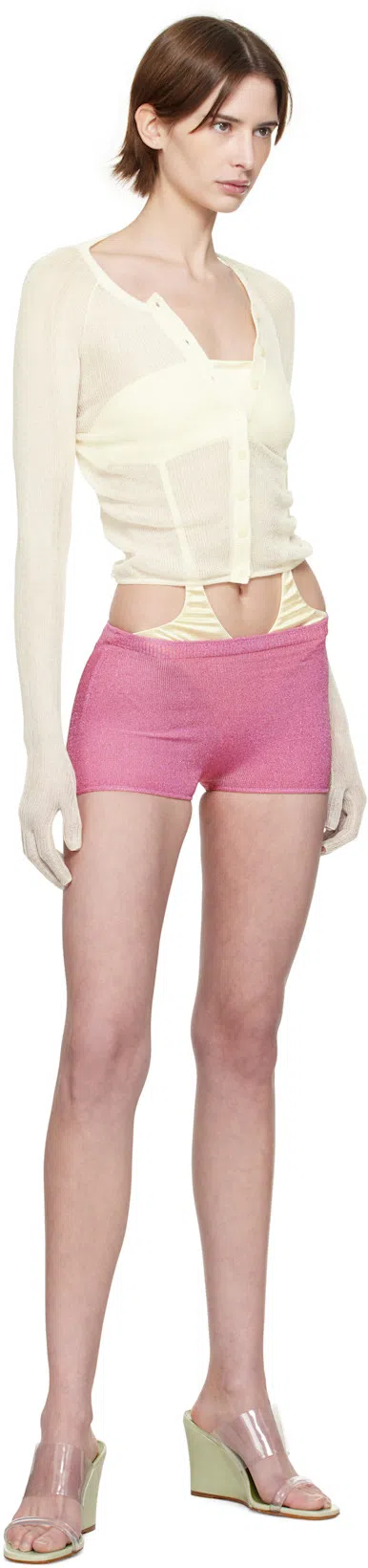 ISA BOULDER Ssense Exclusive Off-white Enter Cardigan In Bleach