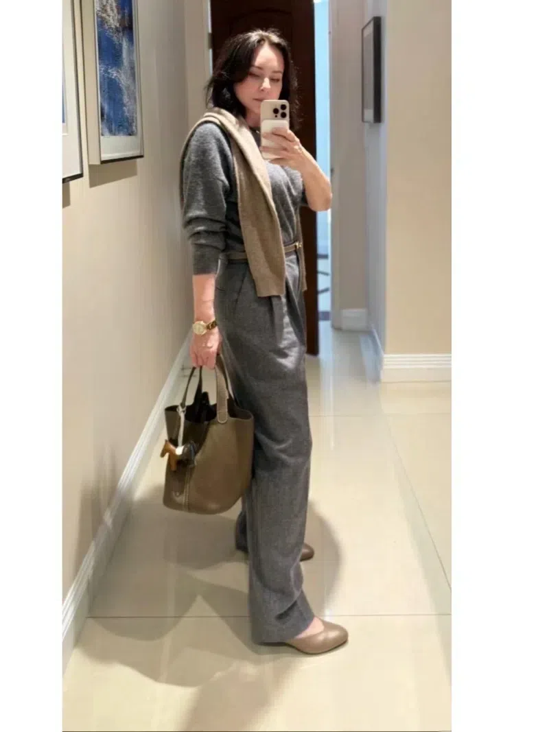 HERMES Pre-owned Hermès Picotin Grey Leather Tote Bag ()