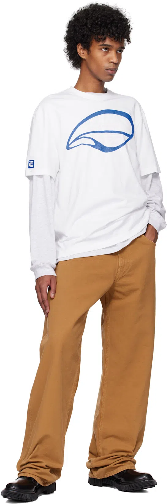 MM6 MAISON MARGIELA Beige Cotton Canvas Trousers In Brown