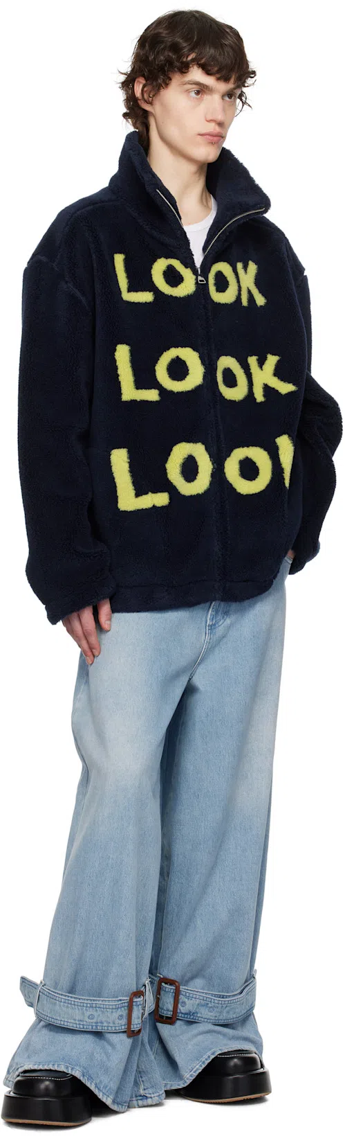 JW ANDERSON Look Look Look Zip Front Jacket In Blue