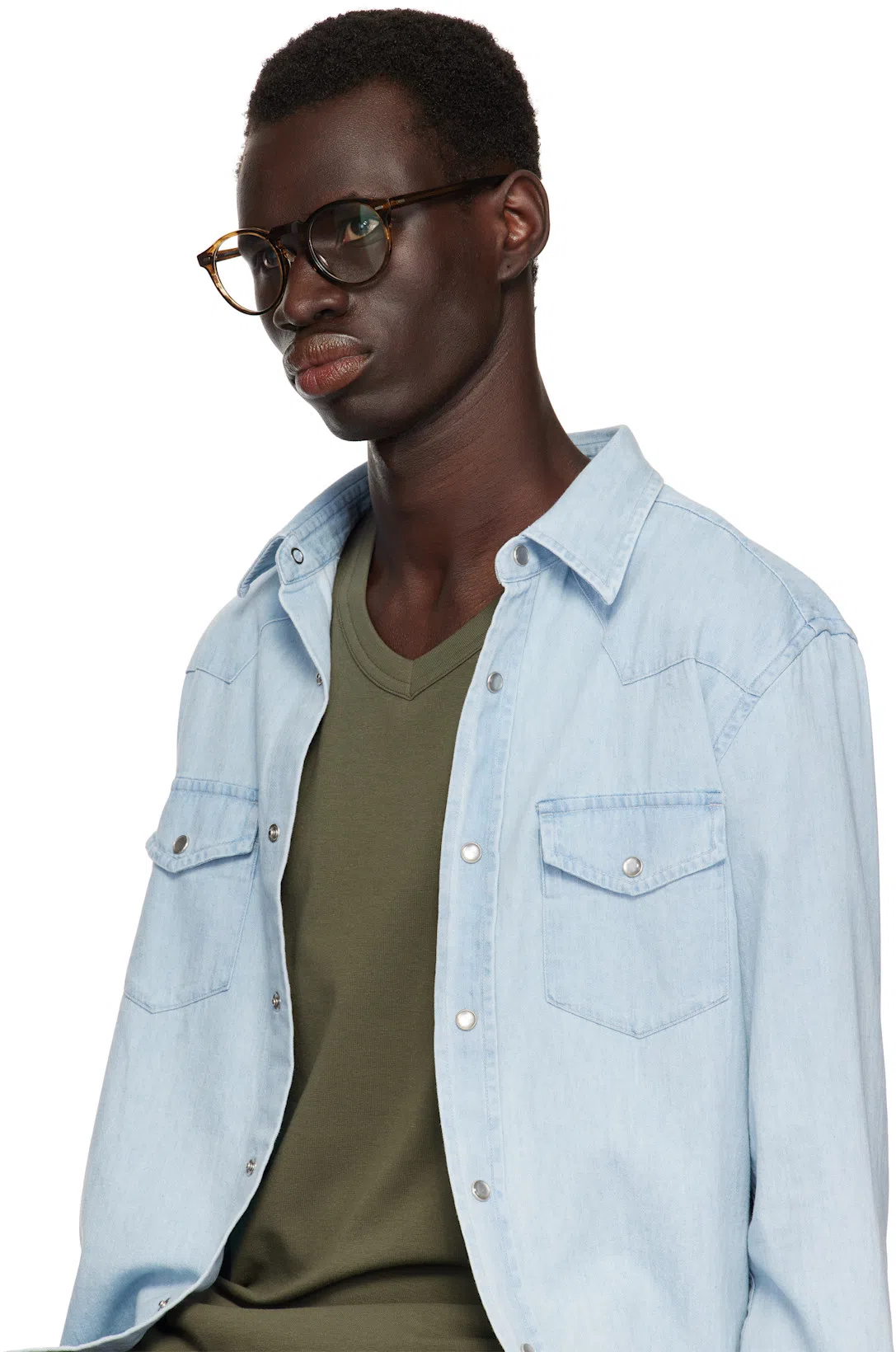 TOM FORD Khaki Cotton Stretch Jersey T-shirt In Military Green