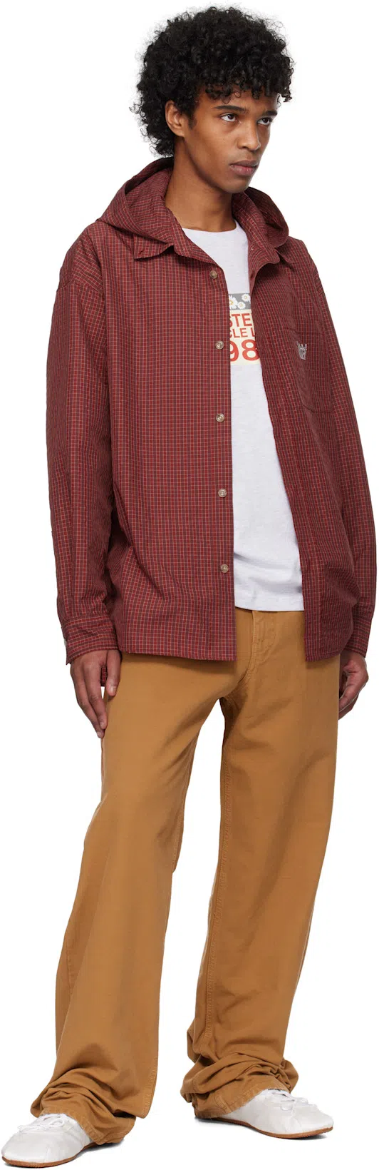 MM6 MAISON MARGIELA Beige Cotton Canvas Trousers In Brown