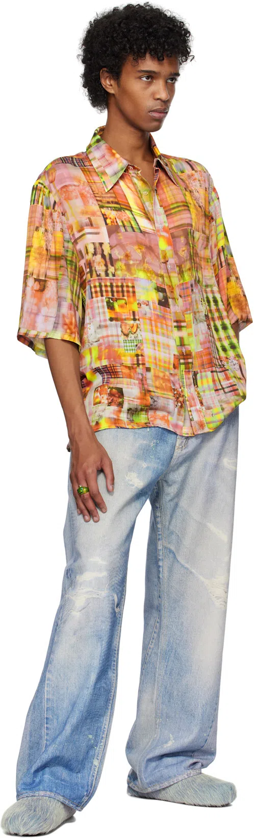 MARNI Ponyskin And Leather Mules In Blue