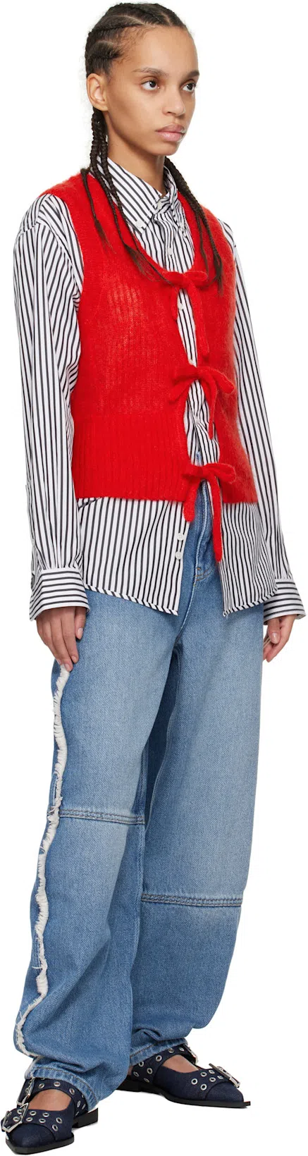 GANNI Leopard Cotton Shirt In Animal Print