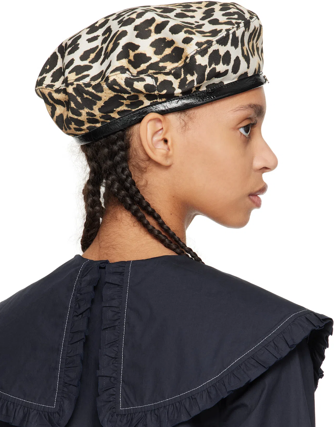 GANNI Mini Chemisier Shirt In Blue