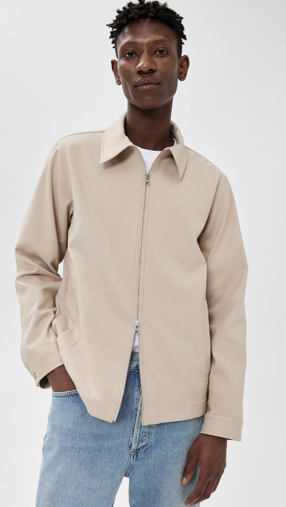 MADEWELL Garment-dyed Allday Crewneck Pocket Tee In Lighthouse