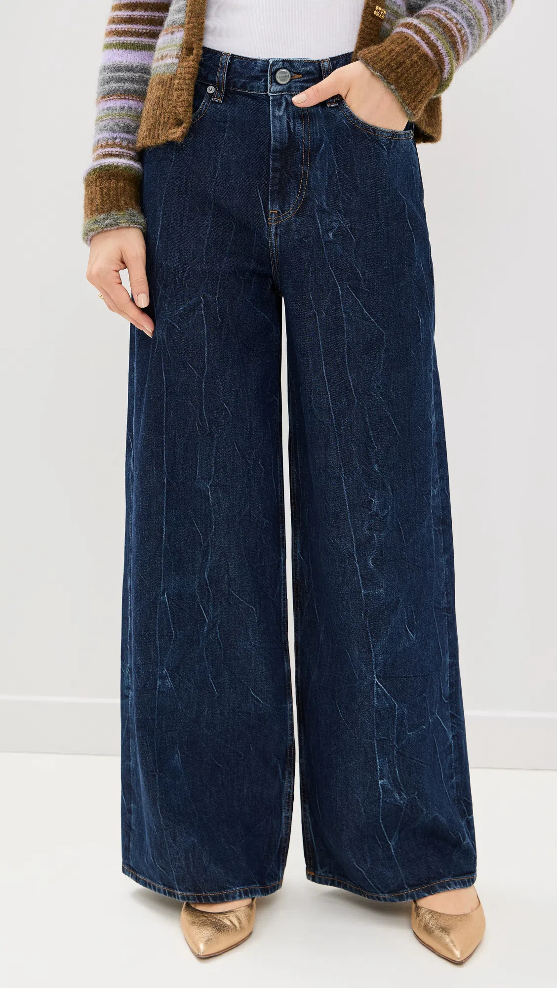 AEYDE Uma Studded Leather Mary Jane Ballet Flats In Black