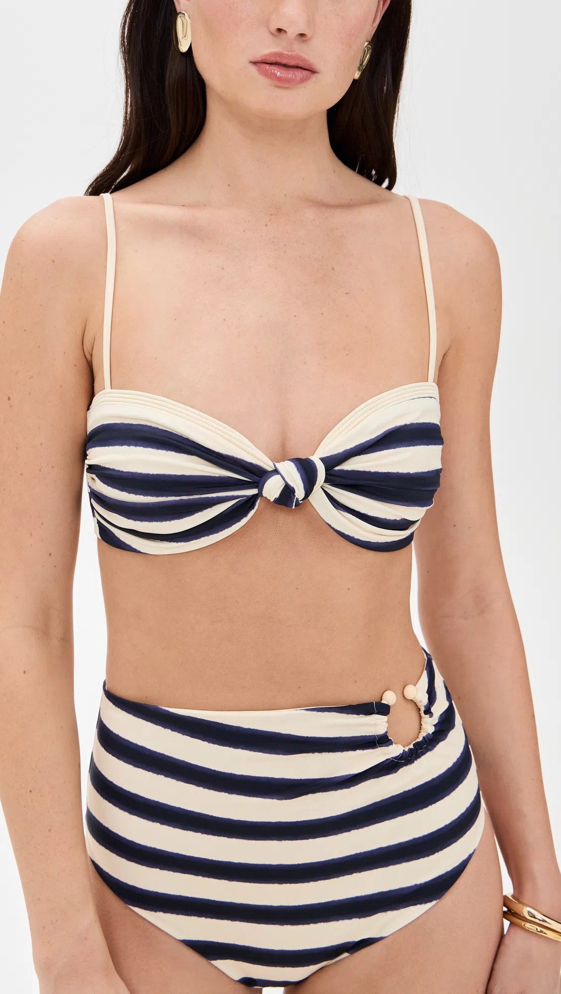 JOHANNA ORTIZ Bandana Marina Striped Bikini Top
