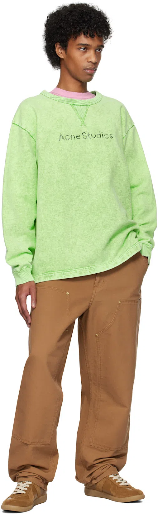 MAISON MARGIELA Suede And Leather Sneakers In Multi