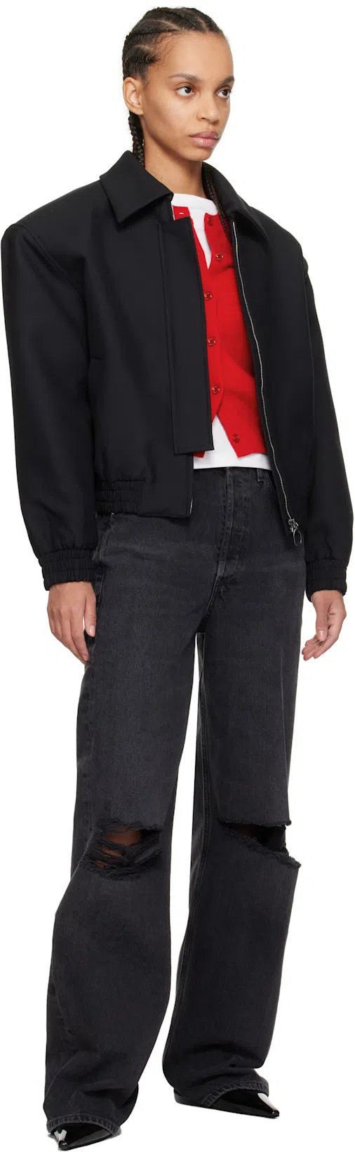 AEYDE Saba Buckled Patent-leather Slingback Pumps In Black