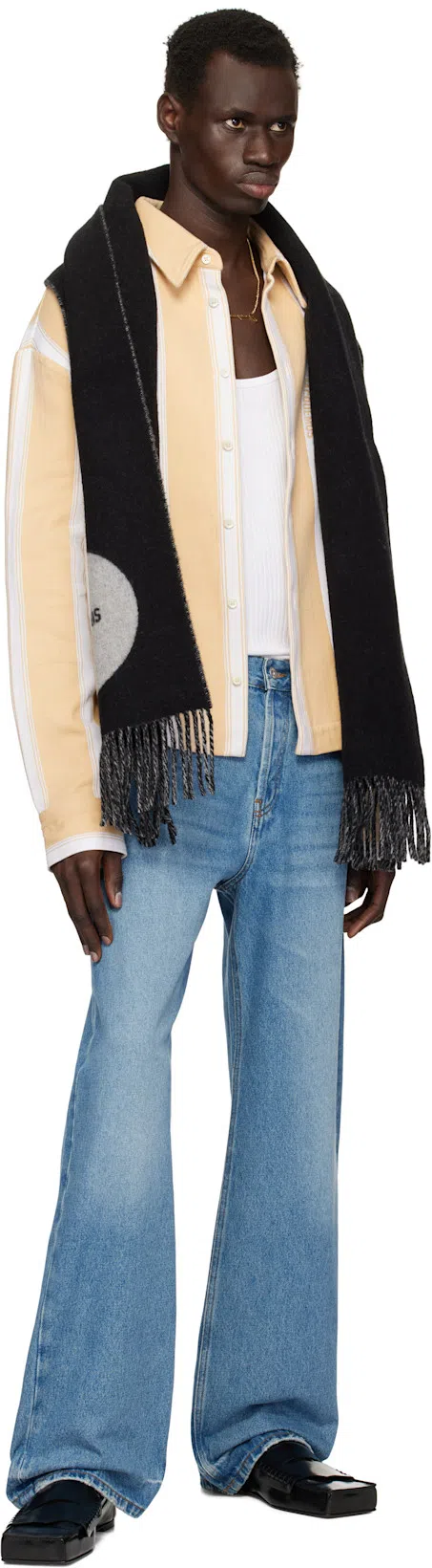 DRIES VAN NOTEN White Ribbed Tank Top In 1 White