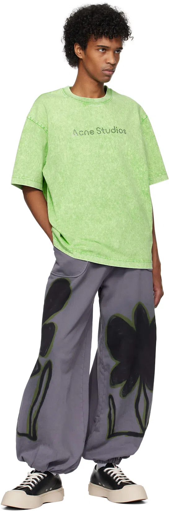 MARNI Black Nappa Leather Pablo Lace-up Sneakers