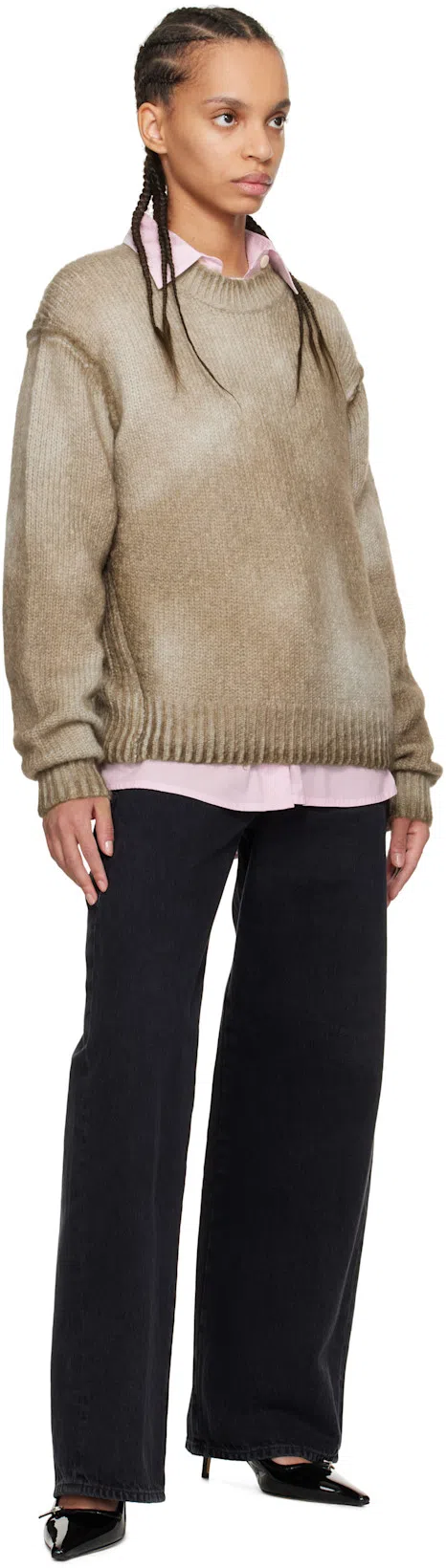 AEYDE Saba Buckled Patent-leather Slingback Pumps In Black