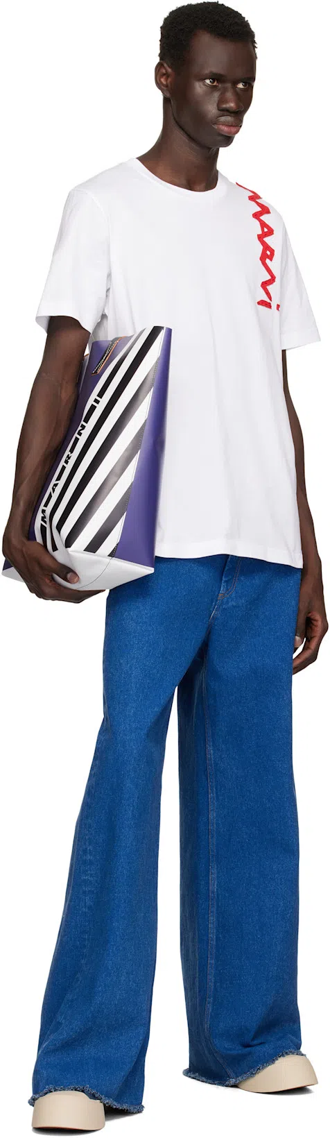 MARNI Tote Shoulder Bag In Blue