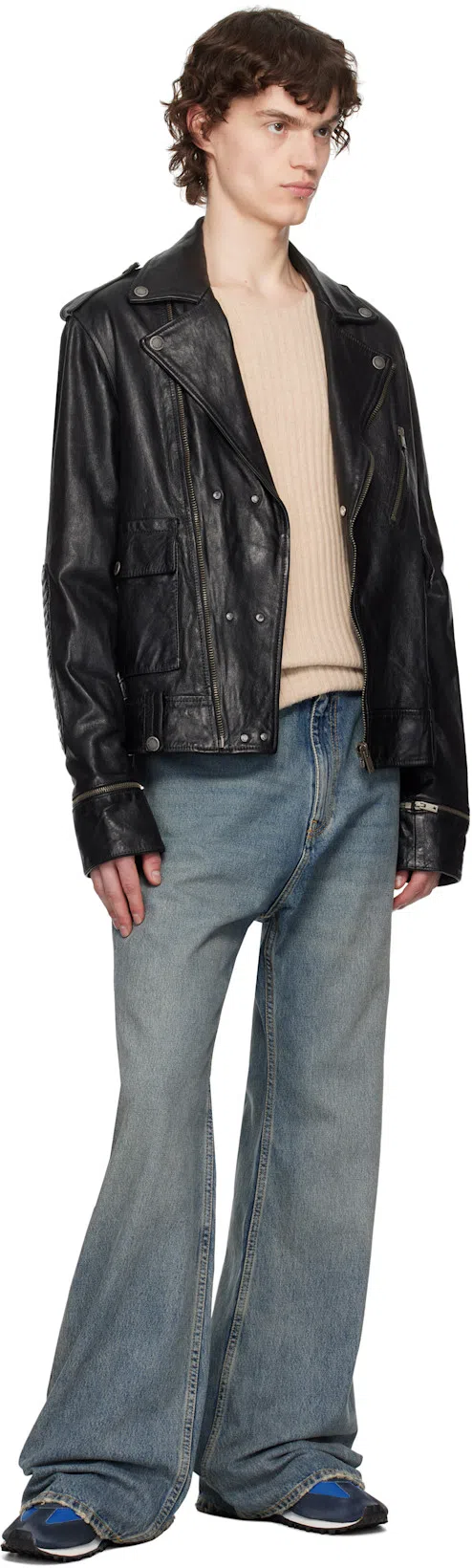 GOLDEN GOOSE Biker Jacket In Black
