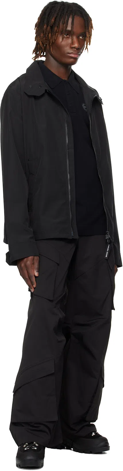 CANADA GOOSE Big Chest Mini Embroidered T-shirt For Men In Black
