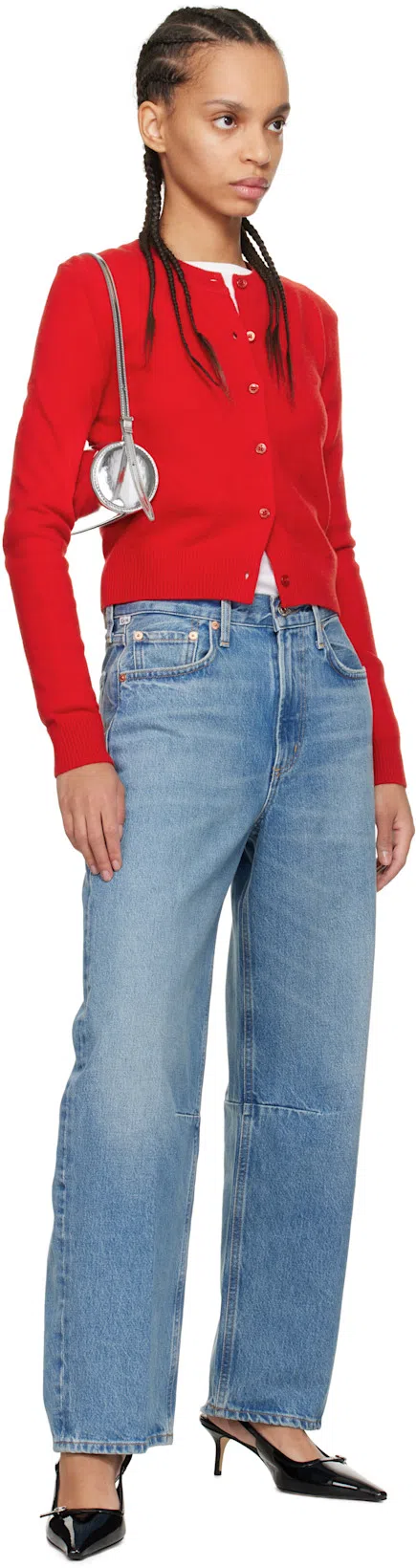 AEYDE Saba Buckled Patent-leather Slingback Pumps In Black