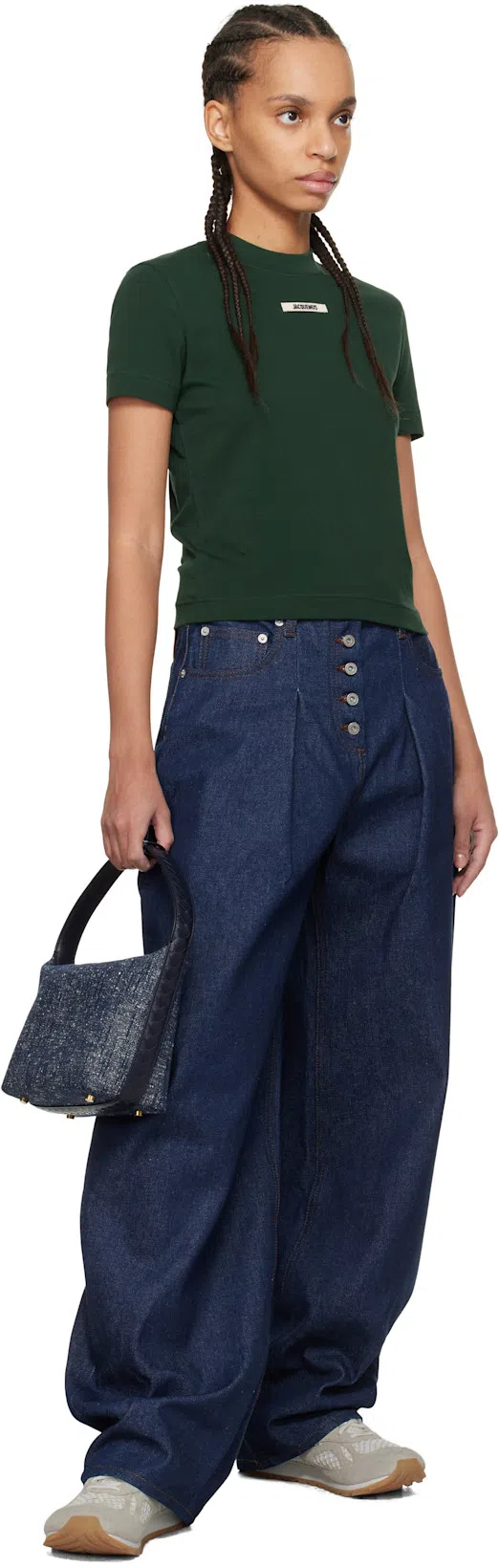 JACQUEMUS Women Le De-nimes Ovalo Jeans In Blue