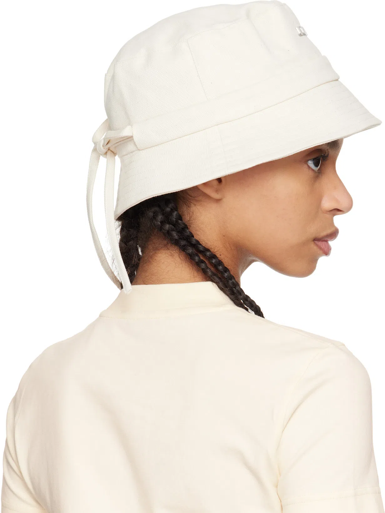 JACQUEMUS Roun Neck Cotton Logo T-shirt In Gray