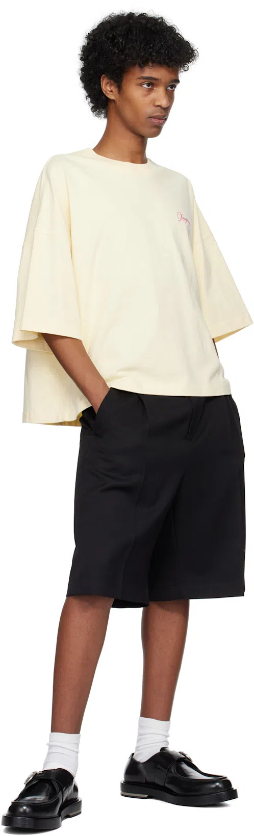 JACQUEMUS Beige 'the Corto' T-shirt In 1iw Uni Club Beige