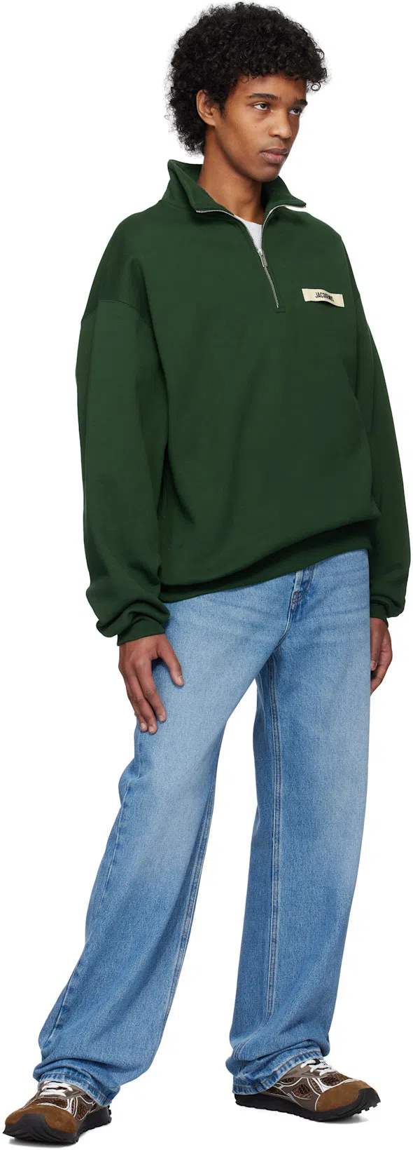 JACQUEMUS Gros-grain Sweatshirt In Green