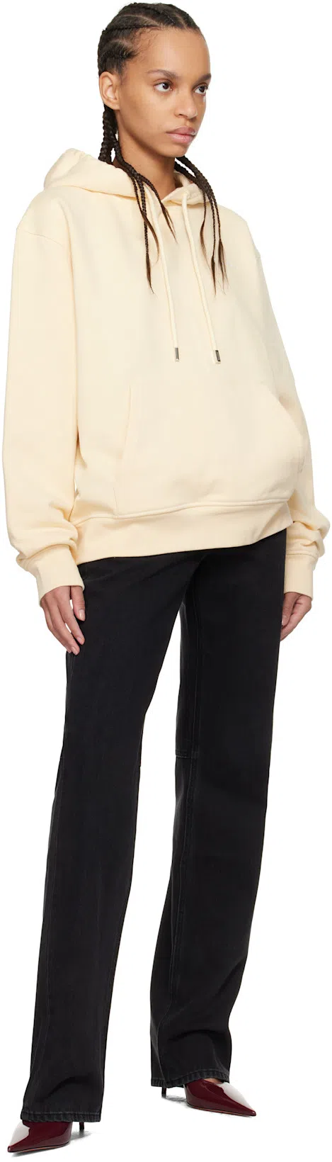 JACQUEMUS Le De-nîmes Court Flared Cropped Jeans In Black