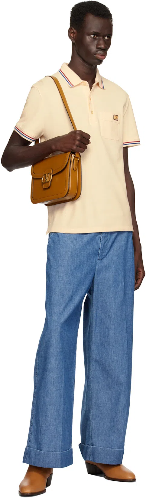 VALENTINO GARAVANI Men's 9to5 Shoulder Bag In Brown