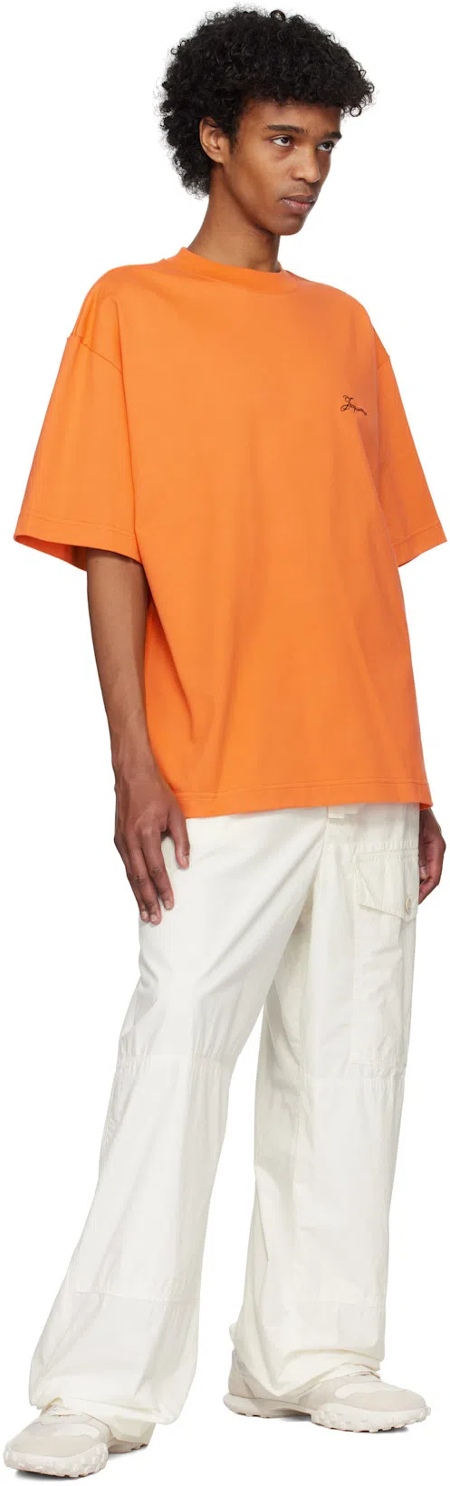 JACQUEMUS Orange 'the Haltères' T-shirt In 7az Athletic Club Or