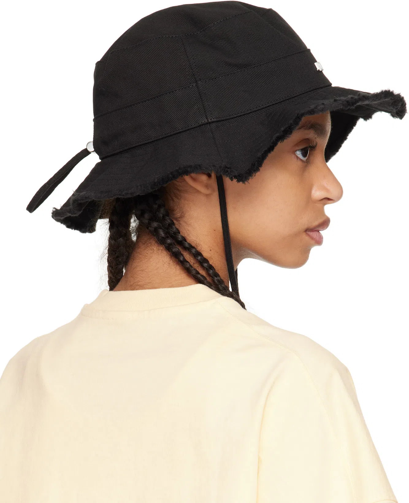 JACQUEMUS Cropped Relaxed-fit T-shirt With Embroidered Logo In Yellow