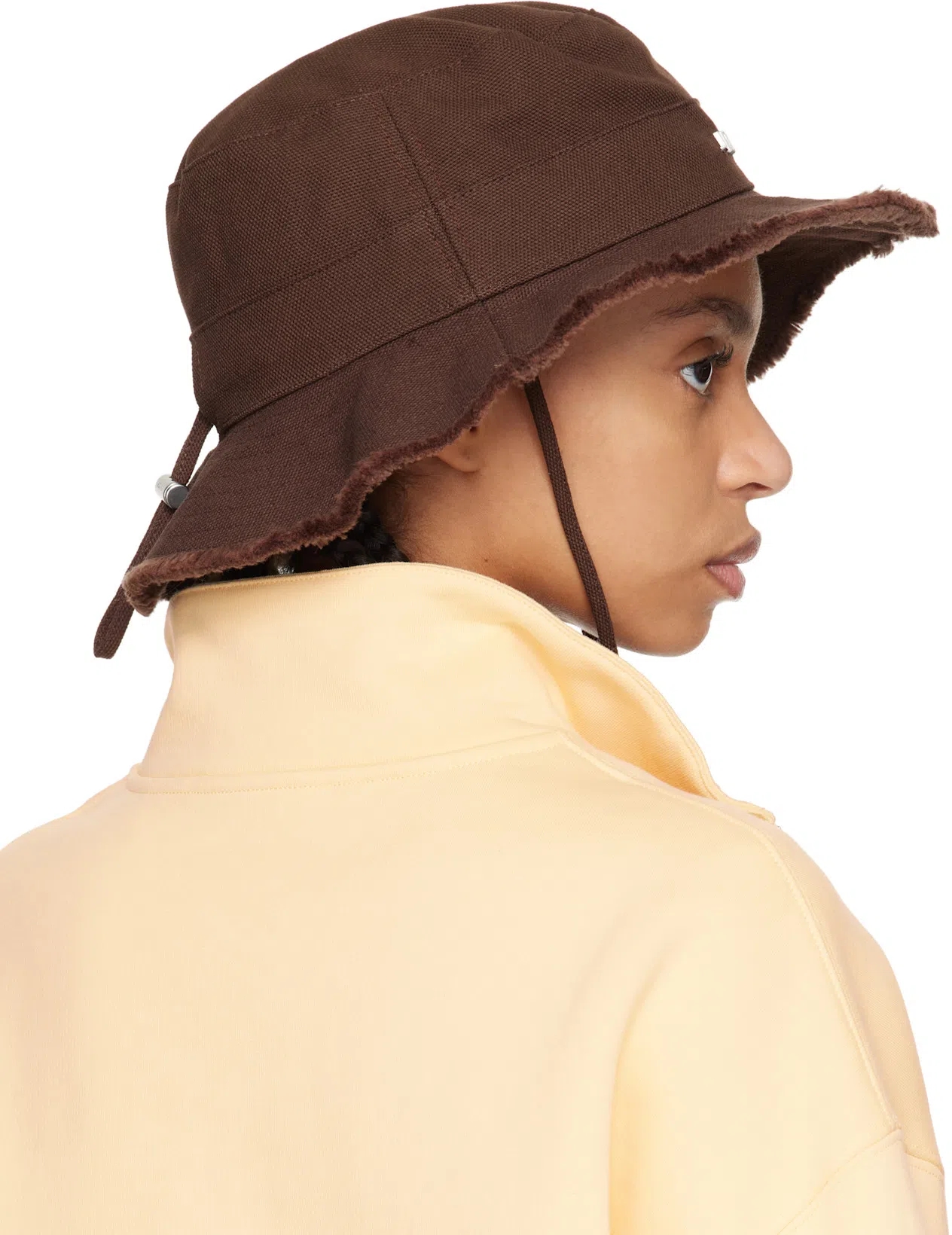 JACQUEMUS Roun Neck Cotton Logo T-shirt In Gray