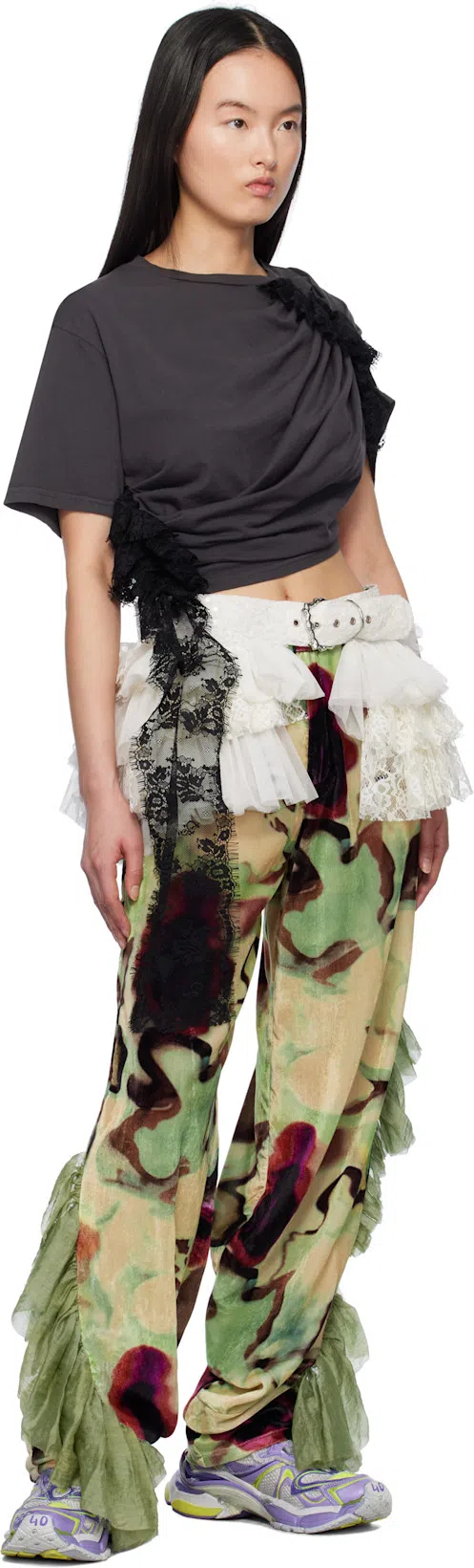 BALENCIAGA Runner 2 Lilac Yellow Polyurethane Sneakers In Purple