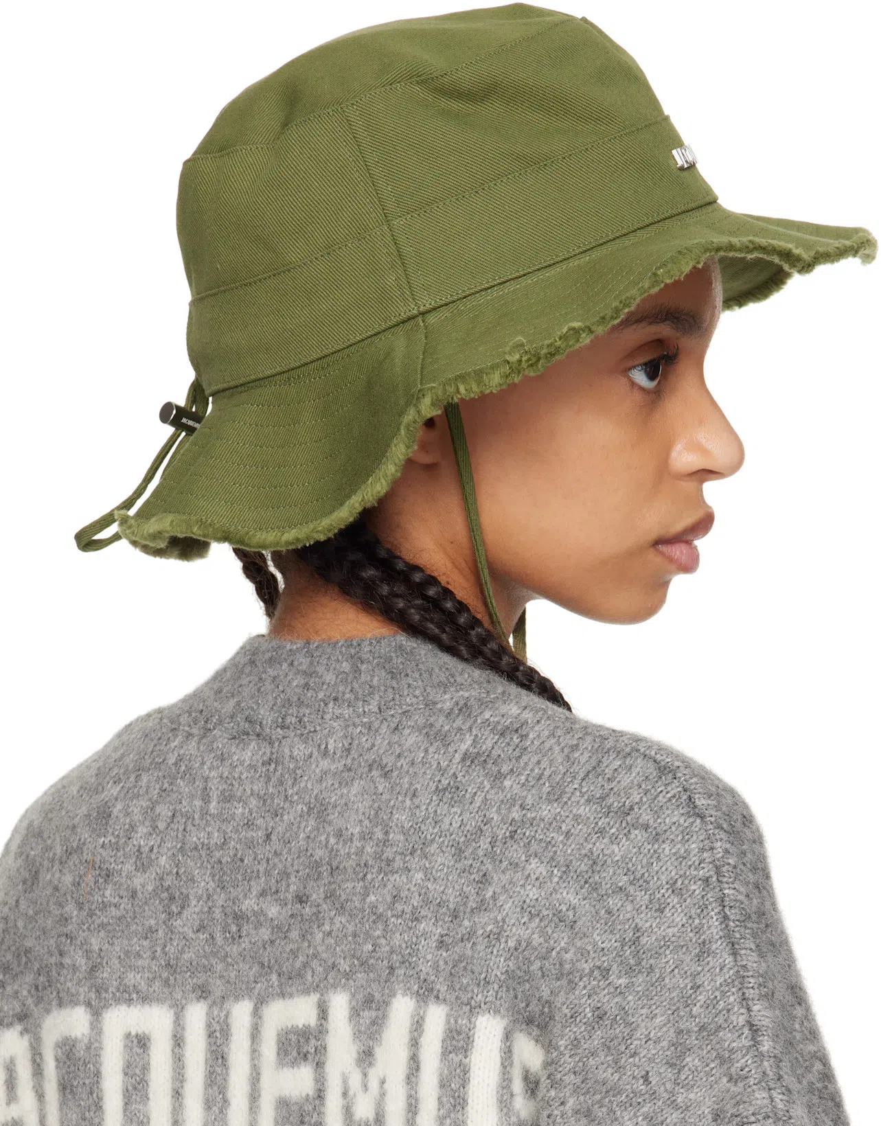 JACQUEMUS 'le Bob Artichaut' Green Hat With Logo On The Front