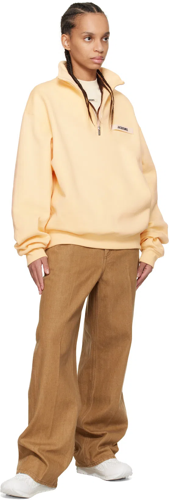 JACQUEMUS Roun Neck Cotton Logo T-shirt In Gray