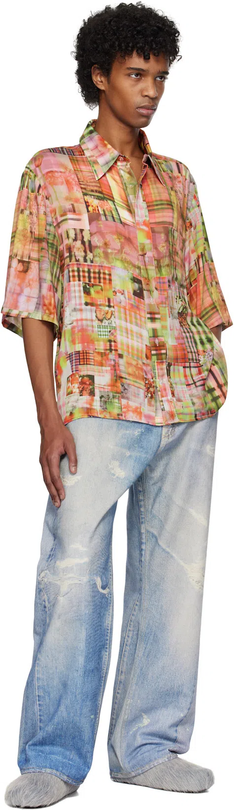 MARNI Ponyskin And Leather Mules In Blue