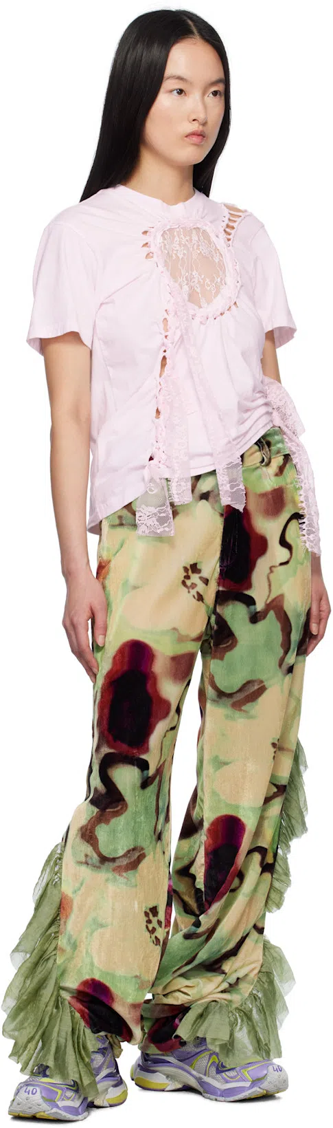 BALENCIAGA Runner 2 Lilac Yellow Polyurethane Sneakers In Purple