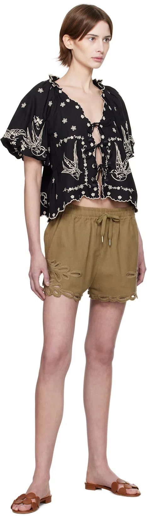 MANOLO BLAHNIK Haribalmufalt Patti Sandals In Brown