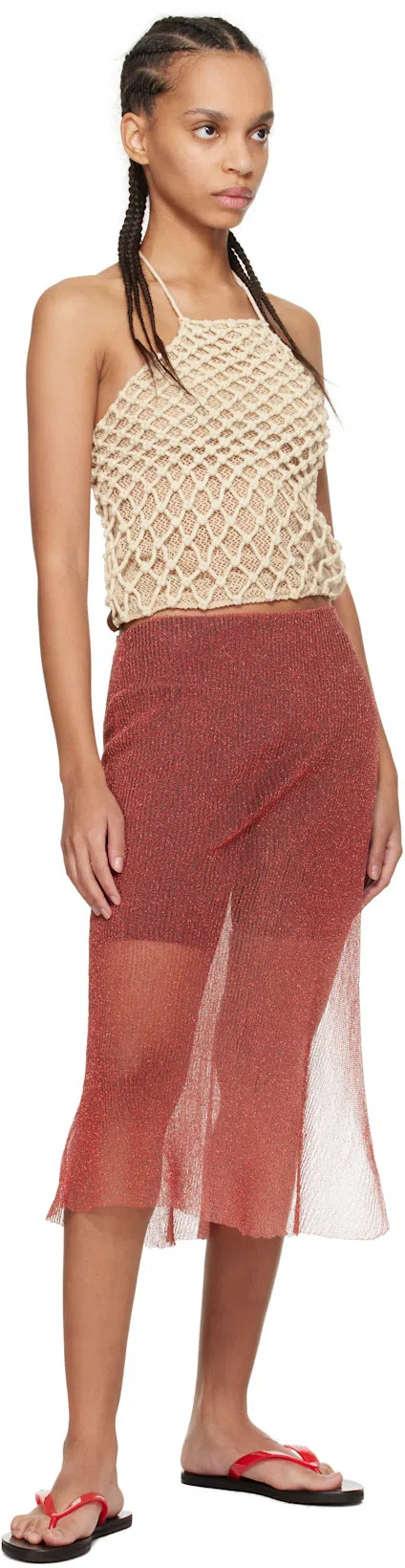 ANCIENT GREEK SANDALS Saionara Jelly Flip Flops In Red