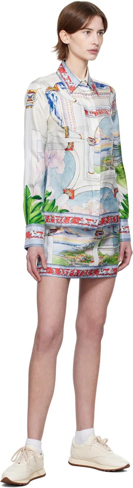 CASABLANCA Colorful Silk Miniskirt In Multicolor