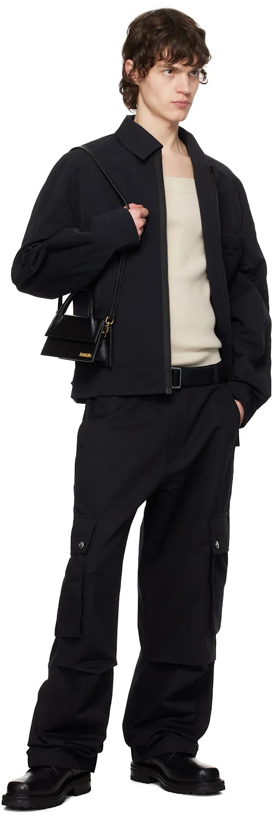 JACQUEMUS Straight Cargo Pants In Black