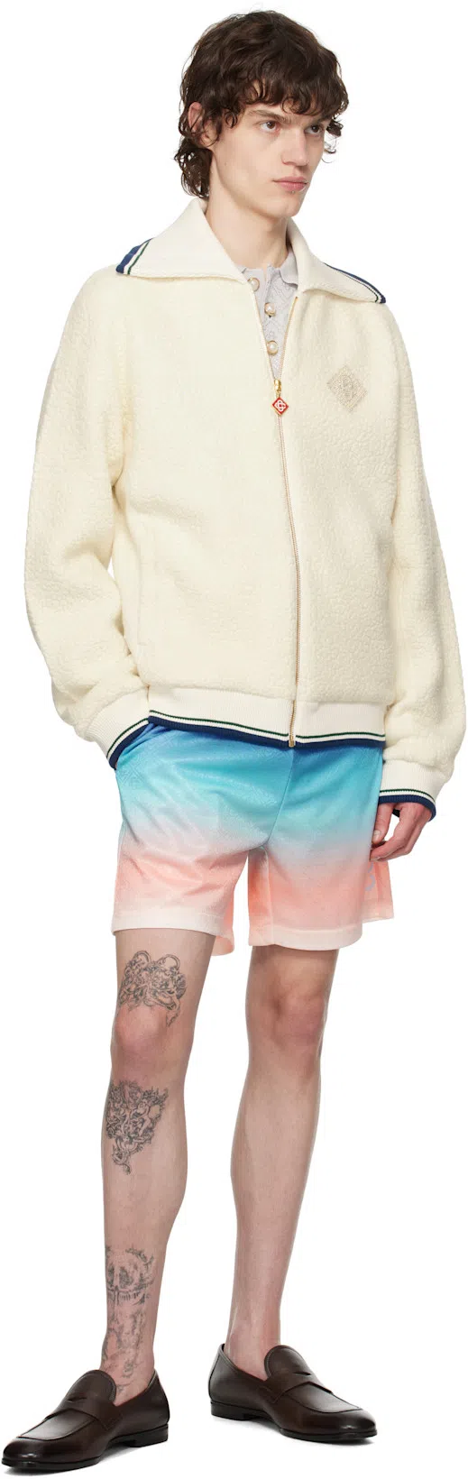 CASABLANCA Gradient Football Shorts In Blue