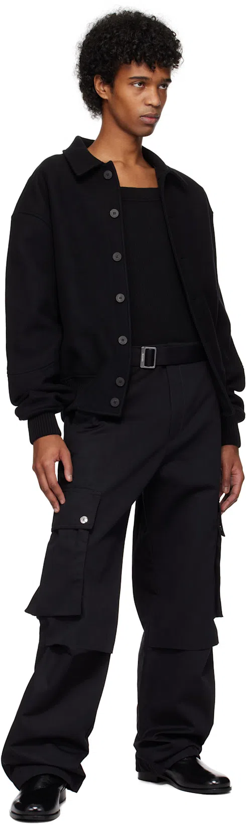 JACQUEMUS Straight Cargo Pants In Black