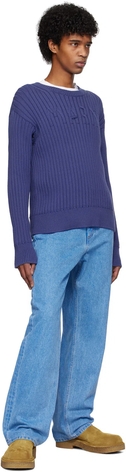 MARNI Blue Organic Wide-leg Jeans