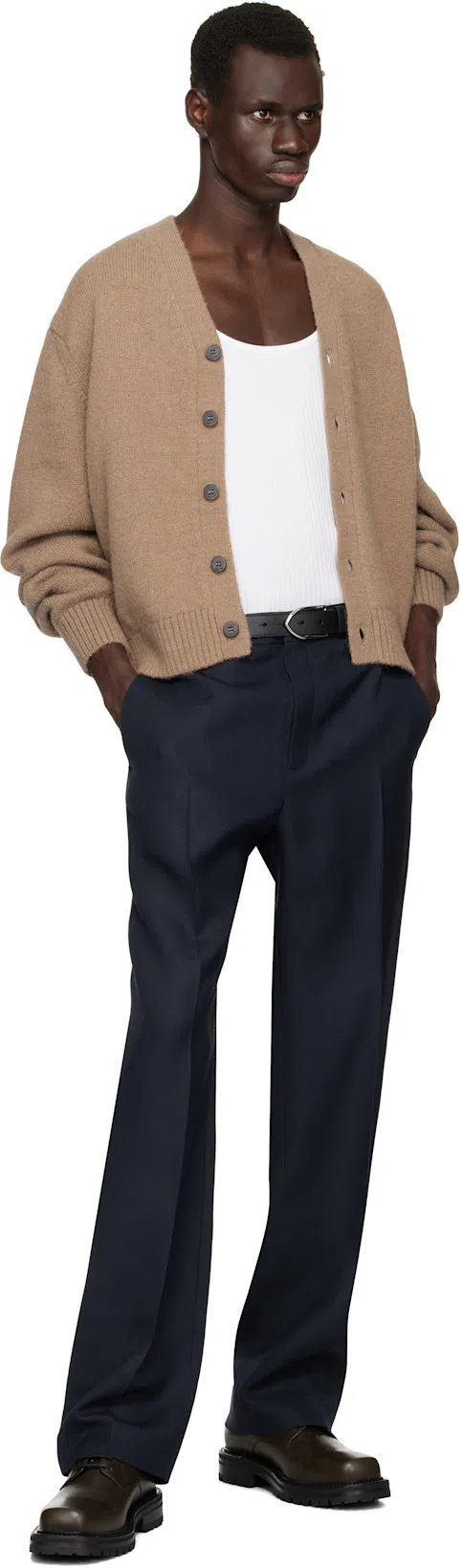 DRIES VAN NOTEN White Ribbed Tank Top In 1 White