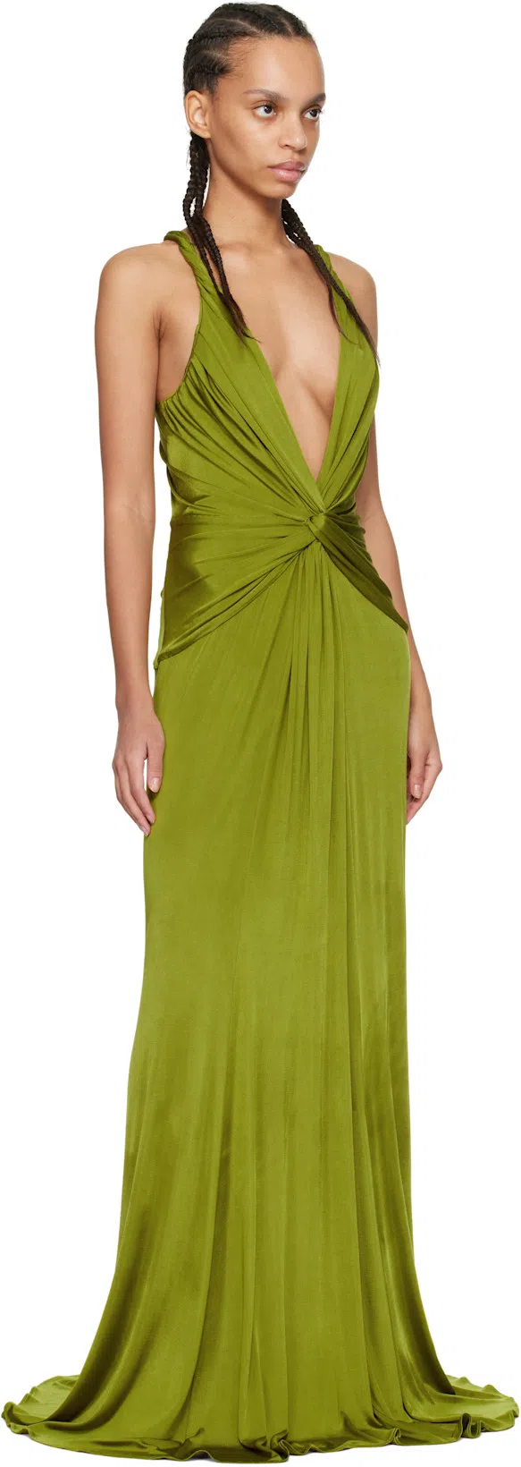 TOM FORD Padlock Naked Metallic Pointy Toe Sandal In 1y004 Gold